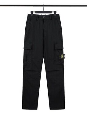 Stone Island Black Cargo Joggers